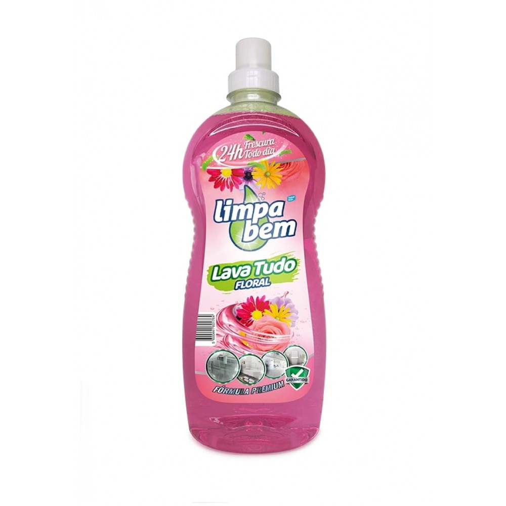 LIMPA BEM Lava Tudo Floral 1,5L Cx. 8