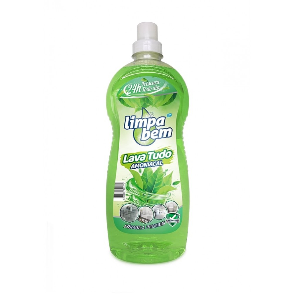 LIMPA BEM Lava Tudo Amoniacal 1,5L Cx. 8