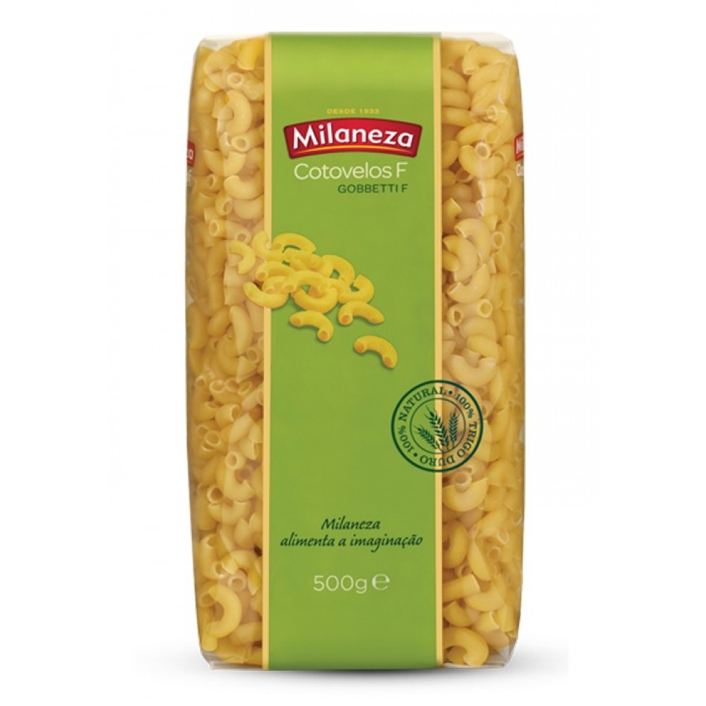 MILANEZA Massa Cotovelos F 500Gr Cx.18 MILANEZA Massa Cotovelos F 500Gr Cx.18