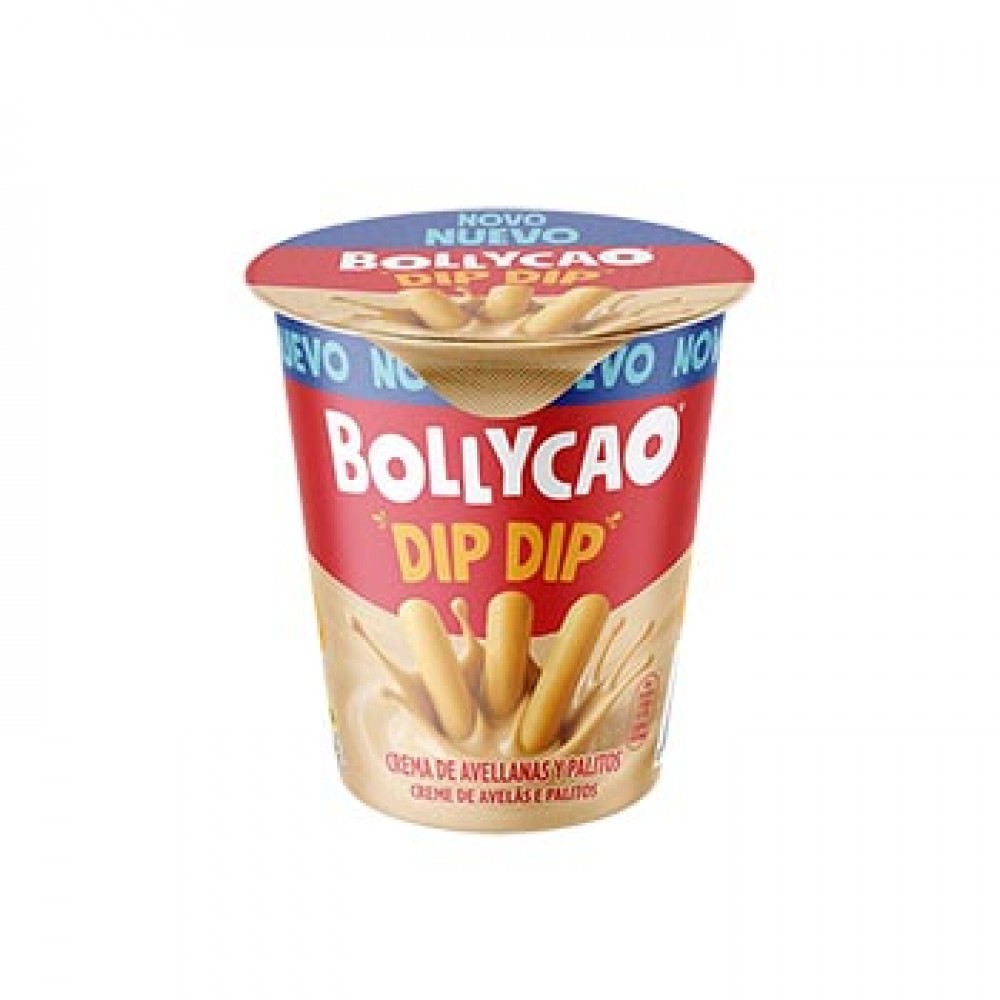 BOLLYCAO Dip Dip Palitos C/Avelã 52Grs Cx. 12