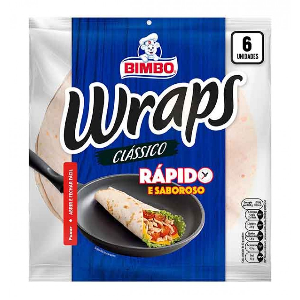 BIMBO Wraps Clássico 6 Uni. 240Grs