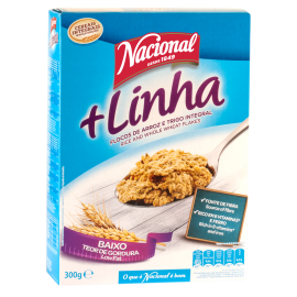 NACIONAL Cereais + Linha Flocos Arroz e Trigo Integral 300Grs Cx. 12