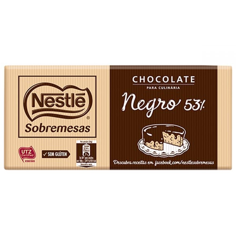 NESTLÉ Chocolate de Culinária Negro 53% 200Grs Cx. 20