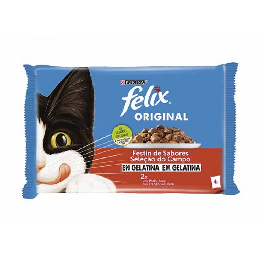 FELIX Original Gelatina Seleção do Campo 4x85grs 340Grs Cx. 12