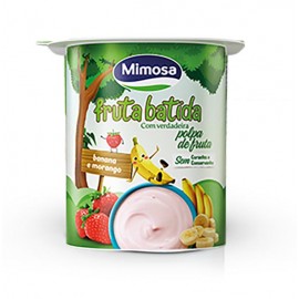MIMOSA Iogurte Fruta Batida Banana/Morango 4 x 120Grs