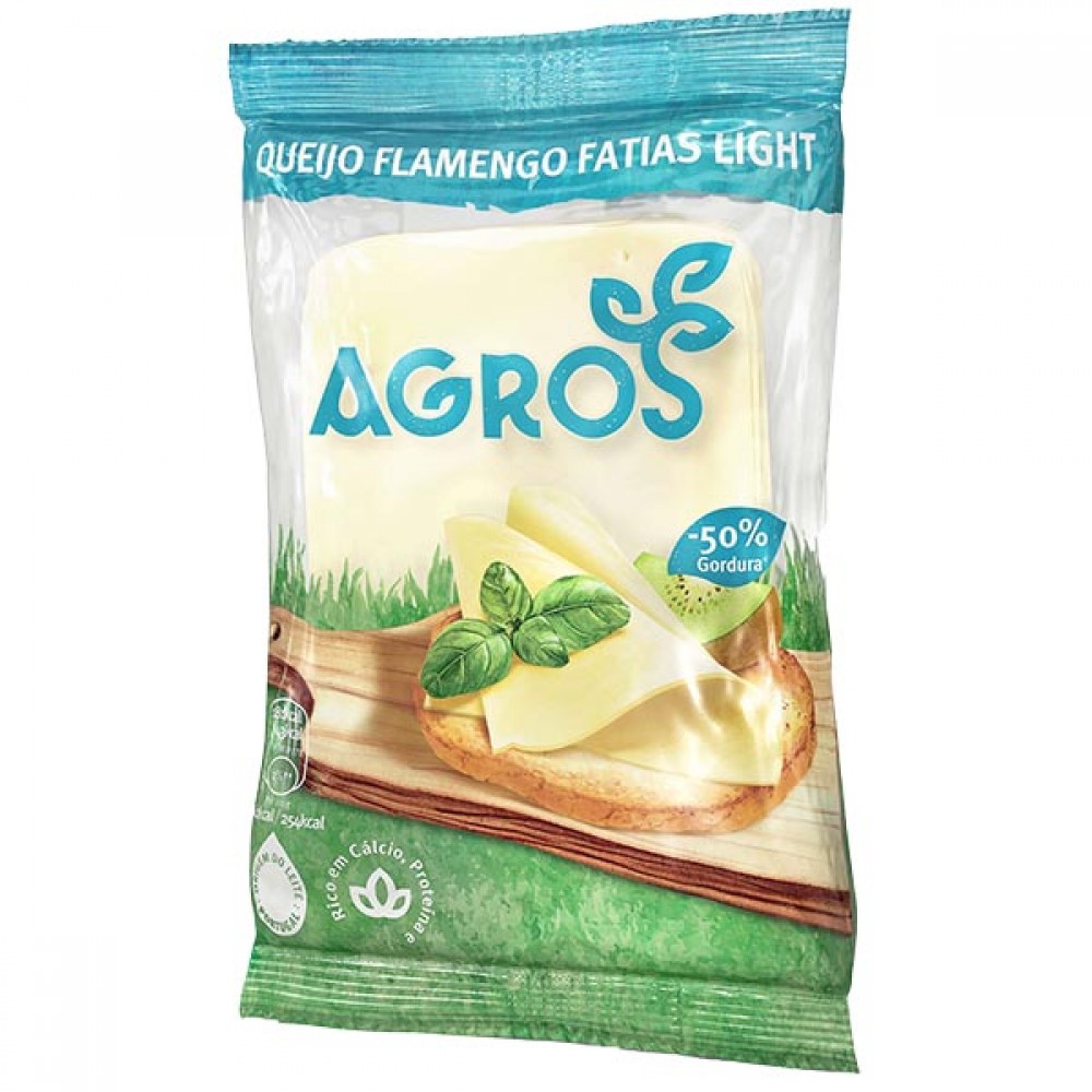 AGROS Queijo Flamengo Light Fatias 170Grs Cx. 20