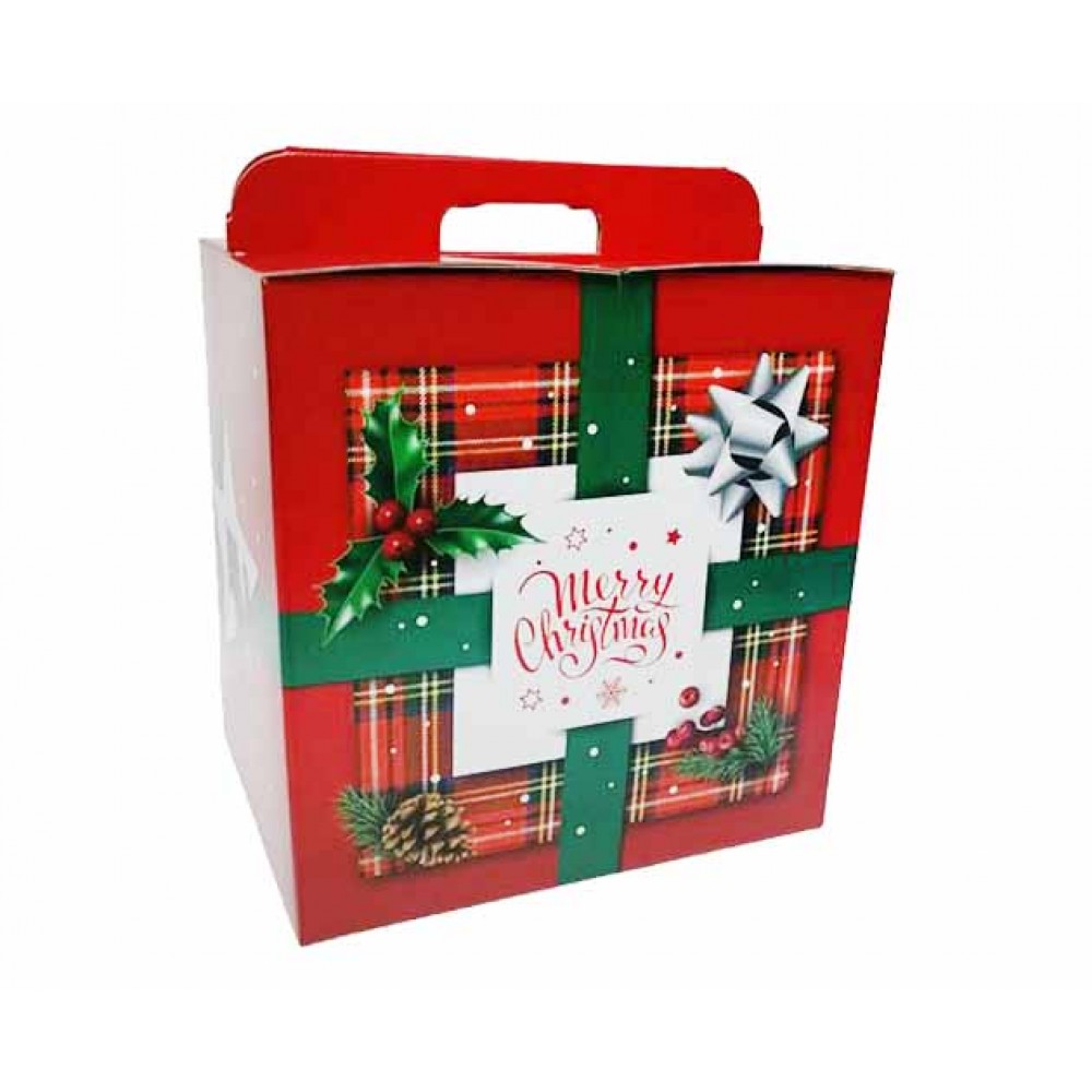 Caixa Presente Panettone SS Merry Christmas 33x20x34 Cm Cx. 25