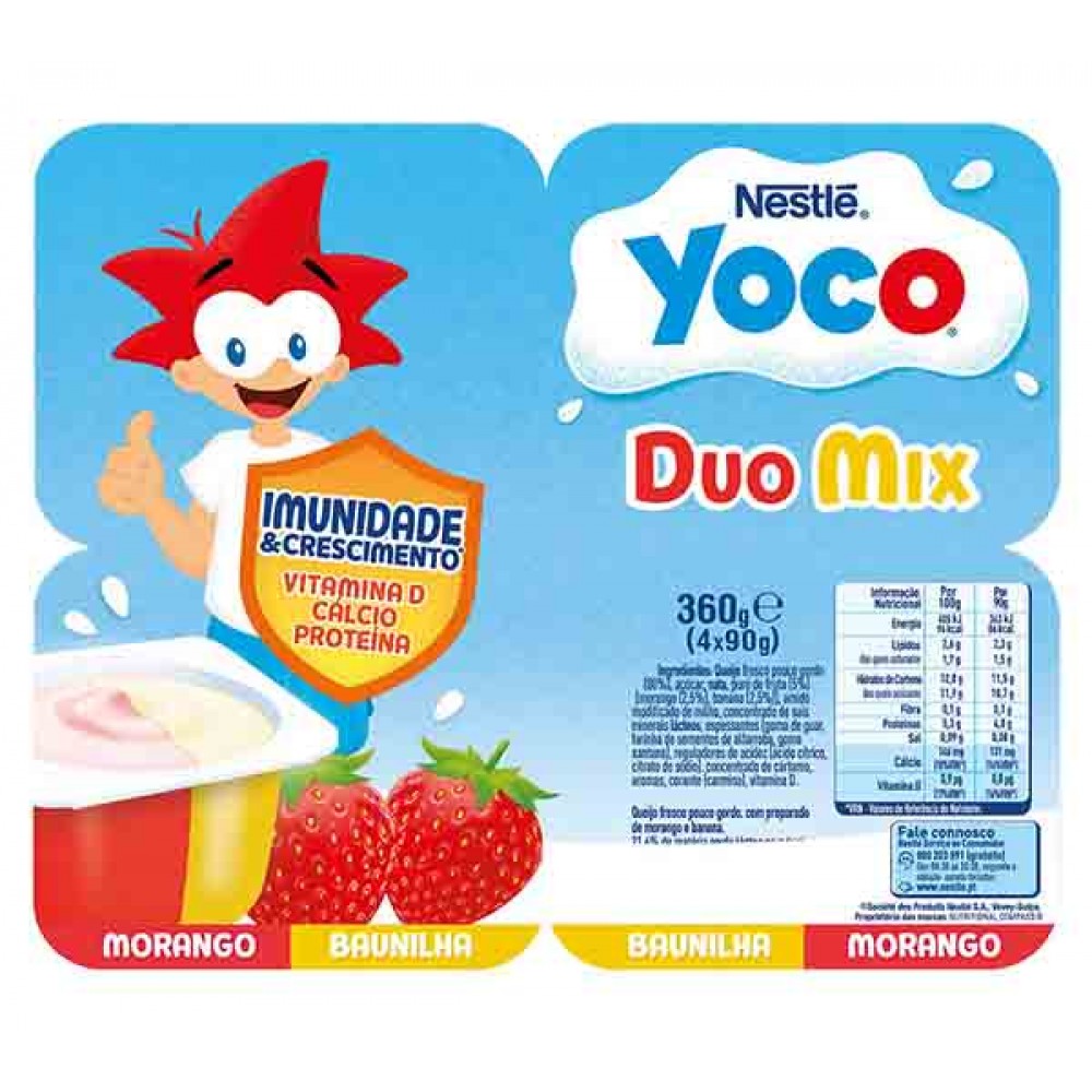 NESTLE Yoco Iogurte Duo Mix 4x90Grs Cx. 6