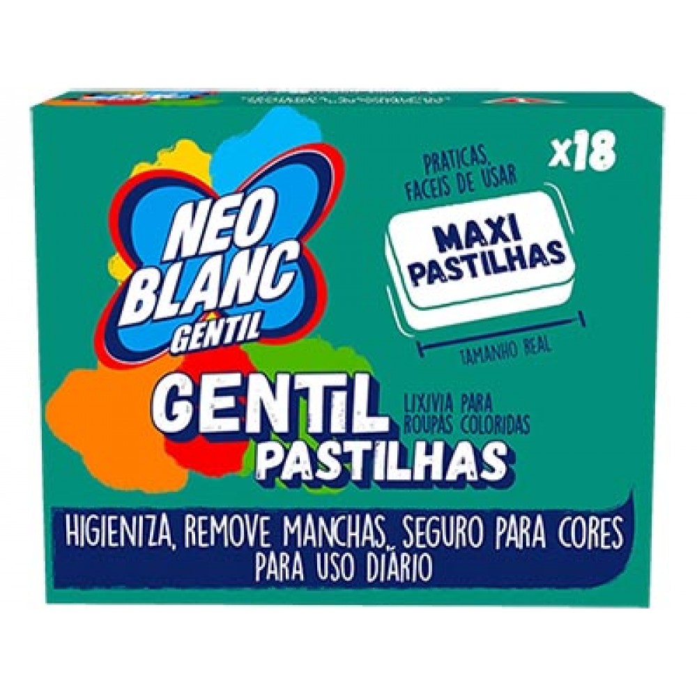 NEOBLANC Gentil Pastilhas Roupa Coloridas 18 Caps 324Grs Cx. 10