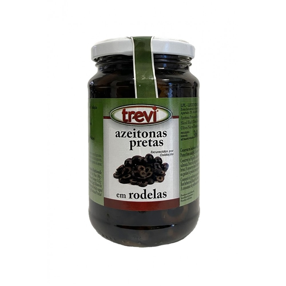 TREVI Azeitona Preta em Rodelas 200Grs Cx.12 TREVI Azeitona Preta em Rodelas 200Grs Cx.12
