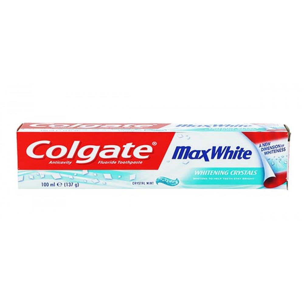 Colgate D. Max White Whitening Crystals 100 ml Cx. 72 Colgate D. Max White Whitening Crystals 100 ml Cx. 72