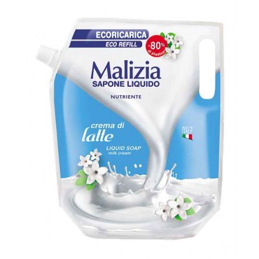 MALIZIA Sabonete Líquido Recarga Creme de Leite 1 Lt Cx. 10