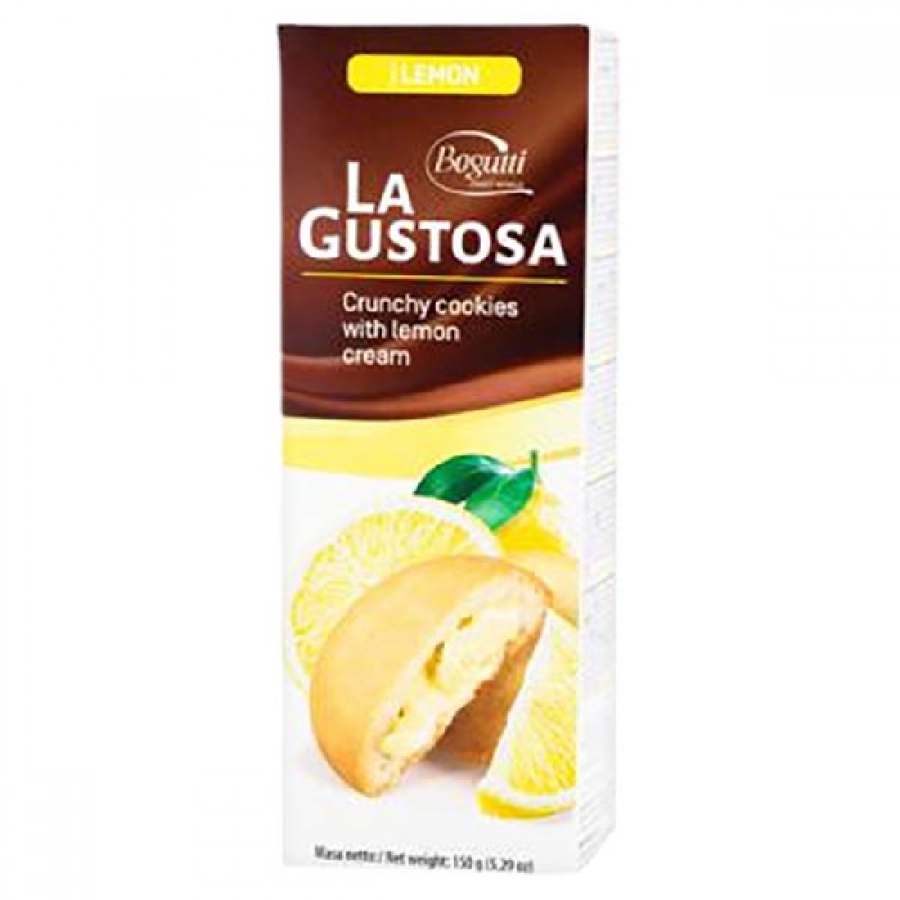 BOGUTTI La Gustosa Bolacha Crocante C/Creme de Limão 150grs Cx. 18