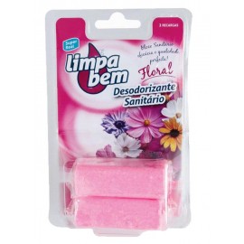 LIMPA BEM Bloco WC SReal Floral Recarga 2x40Gr Cx.12