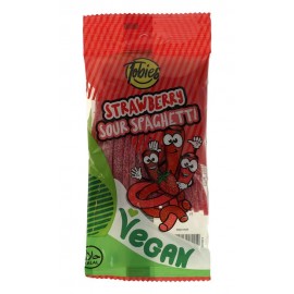 TOBIES Gomas Tubos Sour Morango Vegan 150 Grs Cx. 60