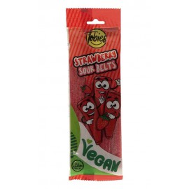TOBIES Gomas Cintas Sour Morango Vegan 180 Grs Cx. 24