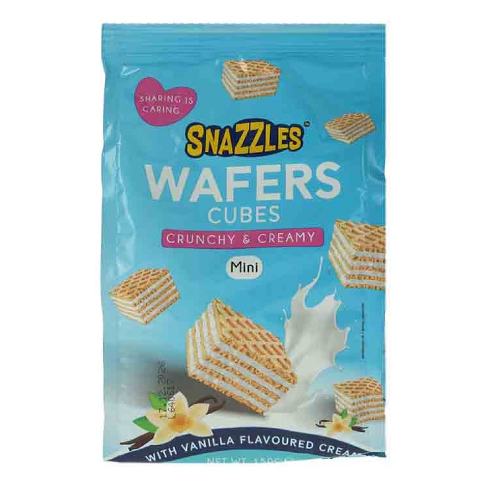 SNAZZLES Wafers Minis C/Recheio Creme de Leite 150 Grs Cx. 24