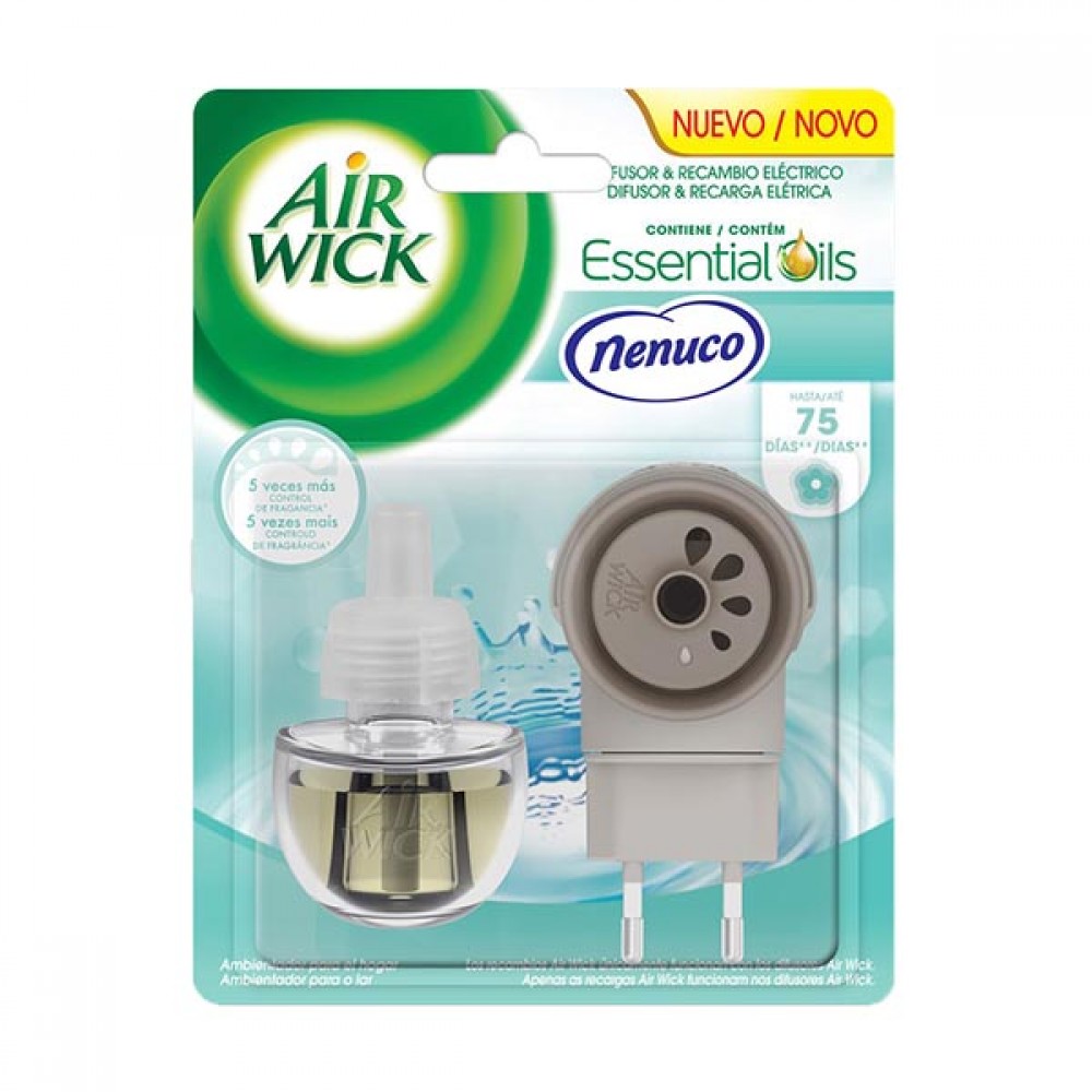 AIR WICK Difusor Eléctrico + Recarga Pure Nenuco 19Ml Cx. 6