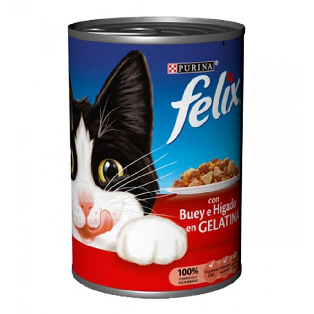 FELIX Gato Gelatina Boi e Fígado 400Grs Cx. 24