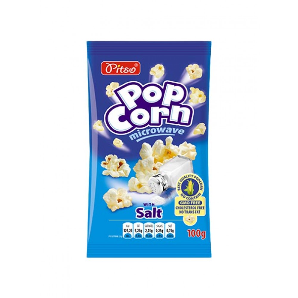 PITSO Pipocas Microndas C/Sal 100grs Cx. 15