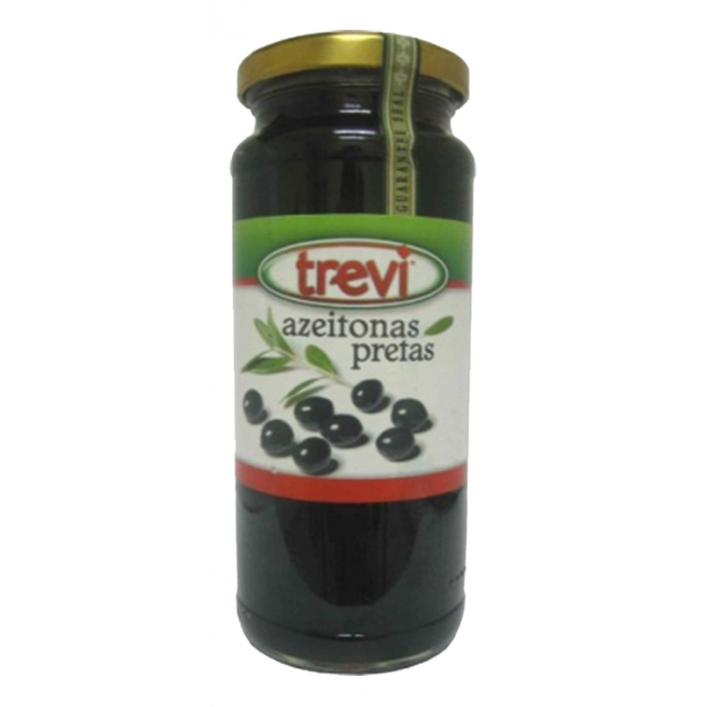 TREVI Azeitonas Pretas Frasco 360Grs Pack 12 Unidades TREVI Azeitonas Pretas Frasco 360Grs Pack 12 Unidades