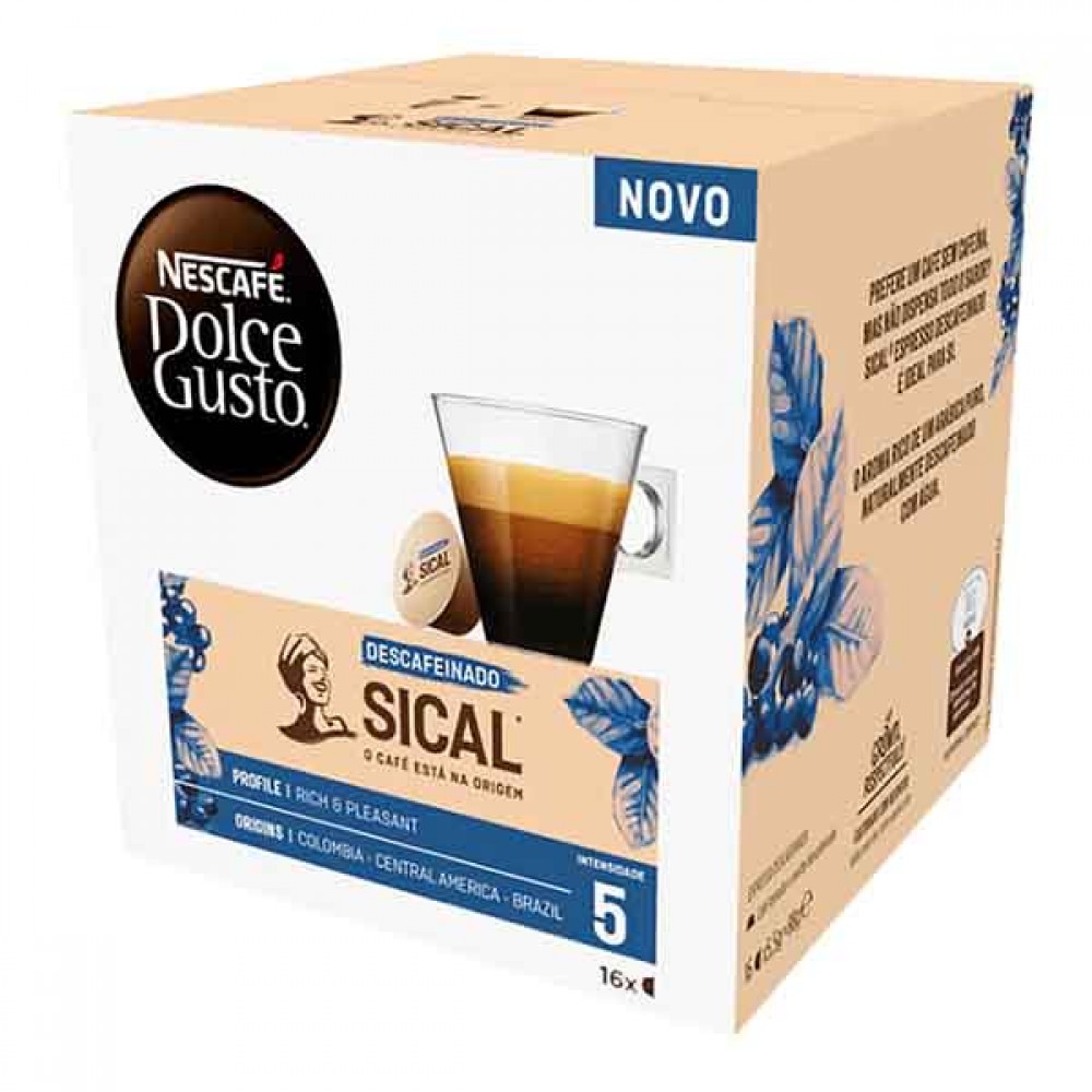 DOLCE GUSTO Sical Descafeinado 16Caps Pack 3