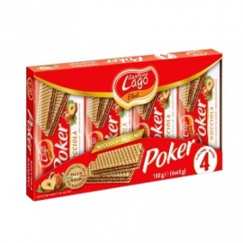 POKER NOCCIOLA 180GR  PACK4 CX.16