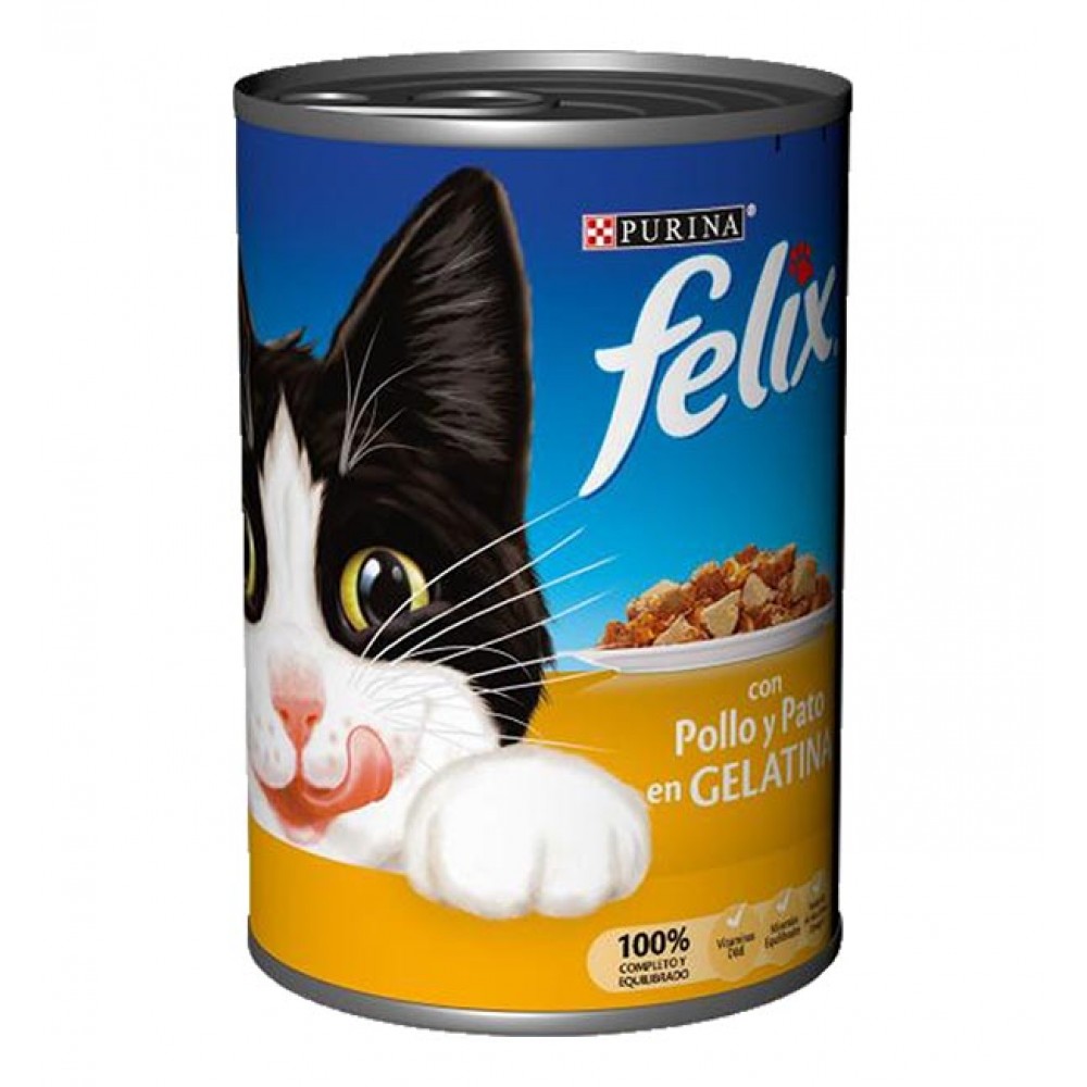 FELIX Gato Gelatina Frango e Pato 400Grs Cx. 24