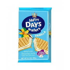 HAPPY DAYS Waffers de Baunilha 180Grs Cx. 24