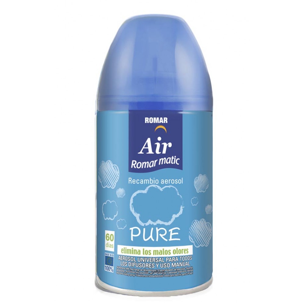 ROMAR Recarga Spray Ambientador Automático Pure 250ml Cx. 6