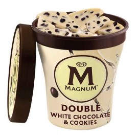 OLÁ MAGNUM Gelado de Chocolate Branco e Cookies 440 Ml Cx. 8