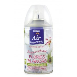 ROMAR Recarga Spray Ambientador Automático Flores Brancas 250ml Cx. 6