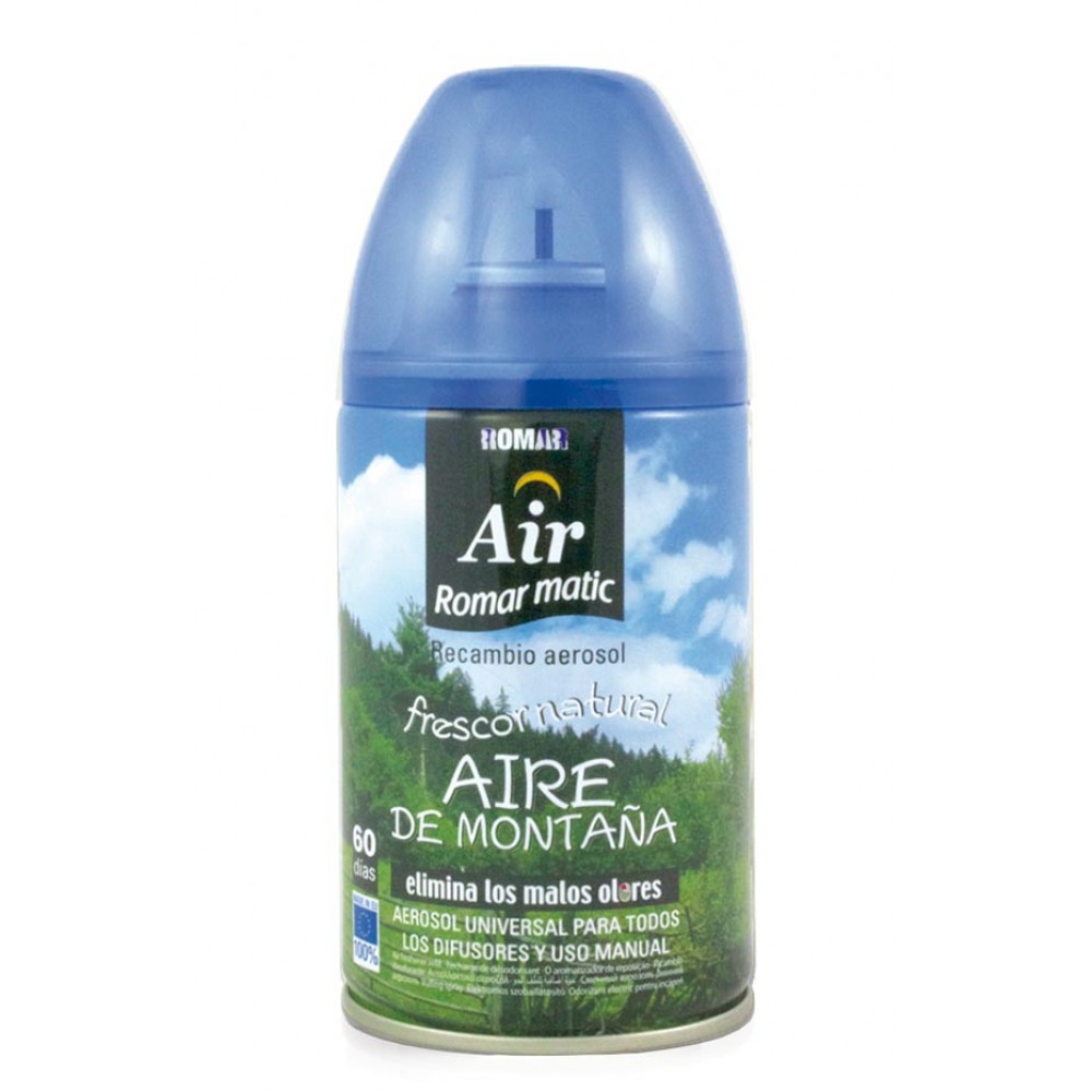 ROMAR Recarga Spray Ambientador Automático Montanha 250ml Cx. 6