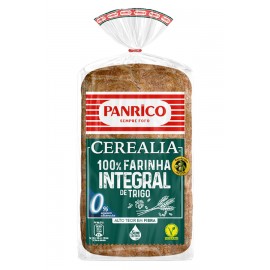 PANRICO Pão de Forma 100% Farinha Integral 0% Açucares 385Grs Cx. 6