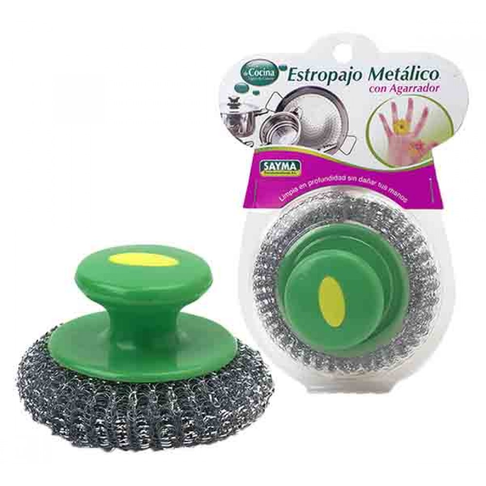 SAYMA Esfregão Metálico C/Pega Pack 12