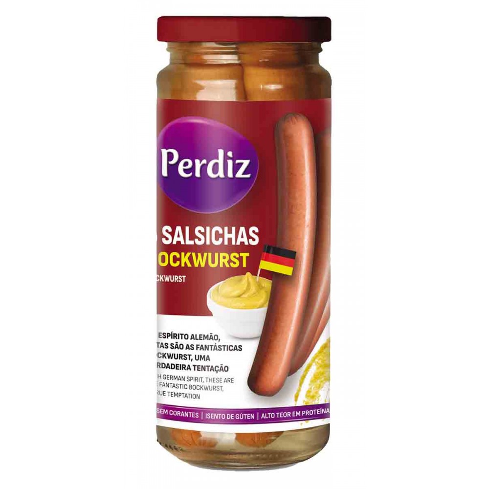 PERDIZ Salsicha Bockwurst 390 Grs Emb 5 Uni. Cx. 6