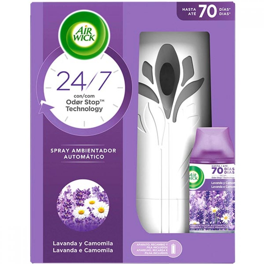 AIR WICK Ambientador Spray Automático Lavanda e Camomila 250MlCx. 4