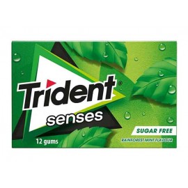 TRIDENT Senses Rainforest Mint 23Grs Pack 12 Cx. 18 Packs
