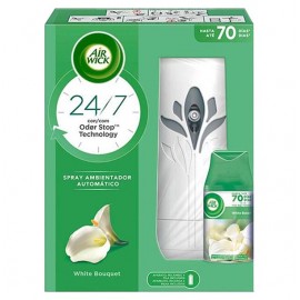 AIR WICK Ambientador Spray Automático White Bouquet 250Ml Cx. 4