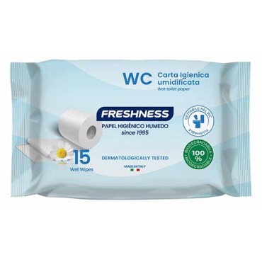FRESHNESS Toalhitas WC 15 Uni Cx. 36