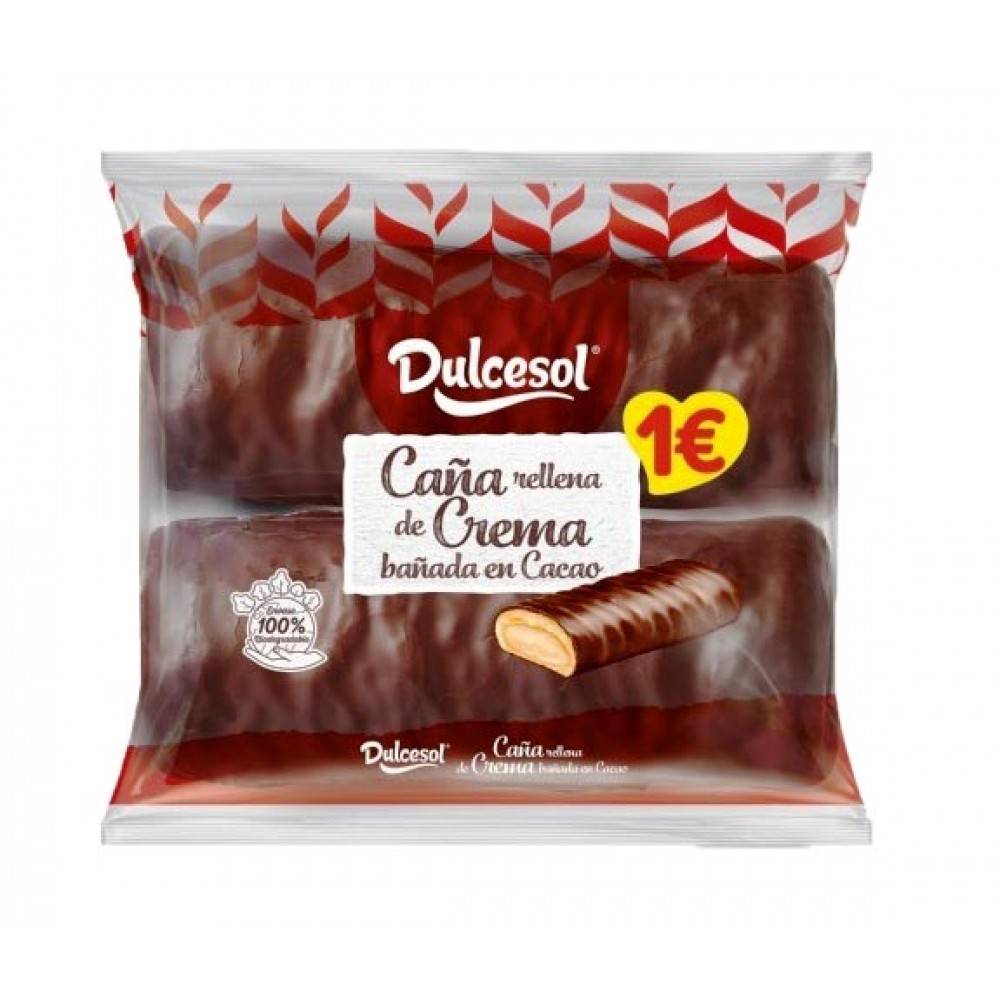 DULCESOL Canas de Chocolate 3uni 153grs Cx. 12