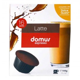 DOMUS Café Espresso Café C/Leite Comp. Dolce Gusto Pack 16Cáps. Cx. 18