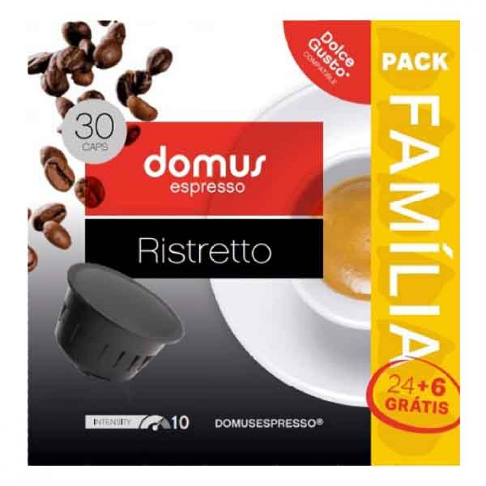 DOMUS Café Espresso Ristreto Comp. Dolce Gusto Pack 30Cáps. Cx. 12