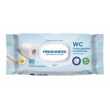 FRESHNESS Toalhitas WC 80 Uni Cx. 12
