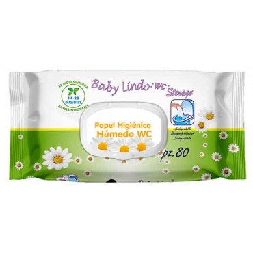 BABY LINDO Toalhitas Wc Bio 80uni Cx. 12