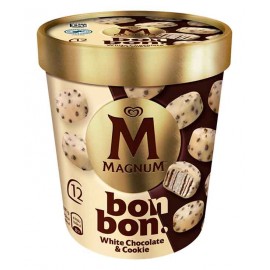 MAGNUM Bon Bon Chocolate Branco e Bolacha Pack 12 204Ml Cx. 8