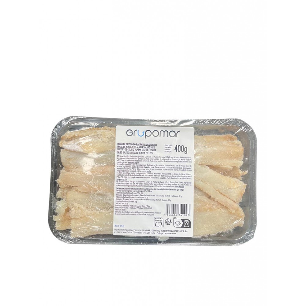 GRUPOMAR Migas de Paloco-do-Pacífico Salgado Seco 400Grs Cx. 25