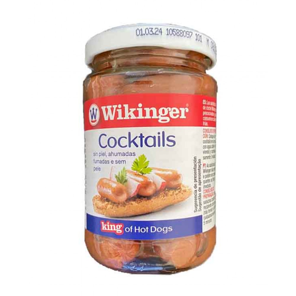 WIKINGER Salsichas Cocktail Fumadas S/Pele 125Grs Emb.18 Cx.12