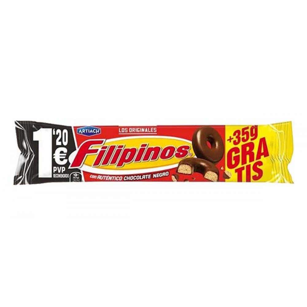 ARTIACH Filipinos de Chocolate Negro 120Grs Cx. 12