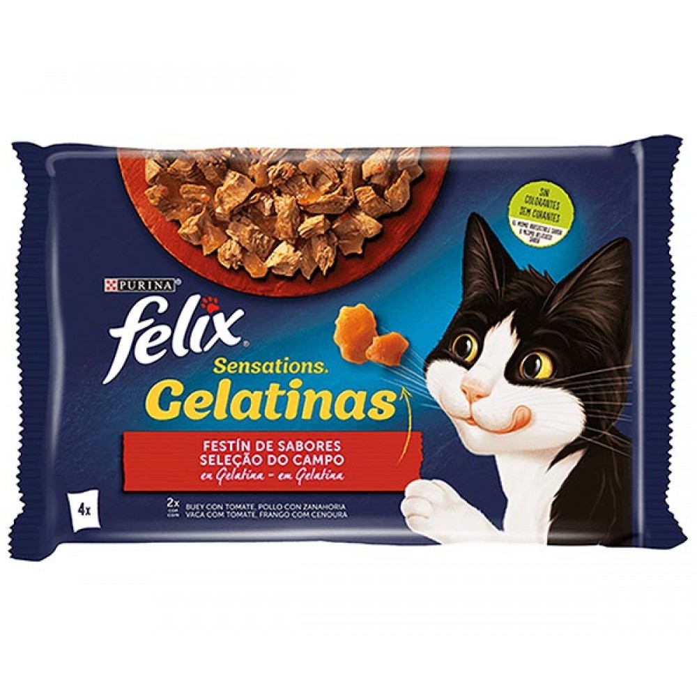 FELIX Sensations Gelatina Seleção do Campo 4x85grs 340Grs Cx. 12